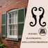 SMUVSMU 2 Fasteners,6.5" Pcs Shutter Shutter Dogs for Exterior Shutters,Black S Shaped Shutter Fasteners,Decorative