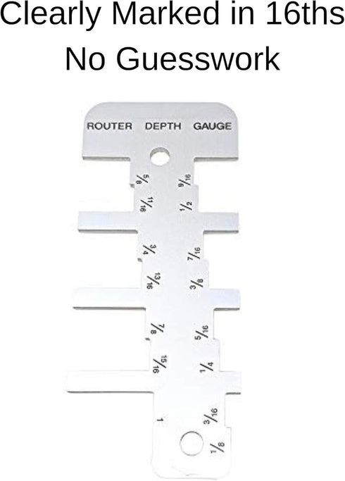 TOFL Router Depth Gauge – Easy Bit Depth Measuring Tool for Woodworking and DIY Projects