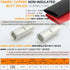 6 Gauge Non-Insulated Butt Connectors 24 PCS Butt Splice Connectors 6 AWG Marine Grade Tinned Copper Butt Splice Terminals 14mm² Seamless Uninsulated Butt Connectors with 24 PCS 3:1 Heat Shrink