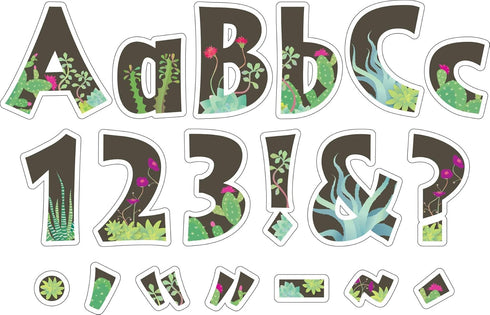 Barker Creek Letter Pop-Outs, 4" Prickles, Multicolor Designer Letters for Bulletin Boards and Displays