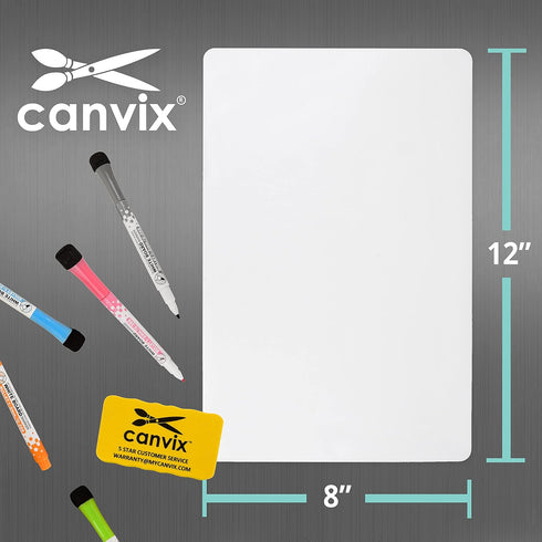 Magnetic Dry Erase Whiteboard for Refrigerator - Removable, Residue-Free Memo Board for Family, Kids, Home (12 x 8)