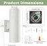 12'' 23W 3000K IP65 2 Pack Outdoor Wall Lights, Up and Down LED Cylinder Exterior Lighting Fixtures, Waterproof Wall