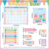 Set Pastel Crayon Calendar Bulletin Board Pastel Crayon Classroom Cutouts Decoration with Seasons Festival Weather Days