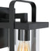 LALUZ Outdoor Wall Sconce, Black Exterior Porch Light Fixtures with Clear Glass Farmhouse Waterproof Outdoor Sconce