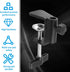 LifCratms (12mm/0.47" C-Clamp Base Stand Mounting Accessory, Metal Black Table Mount Desk Light Holder for Desktop Lamp