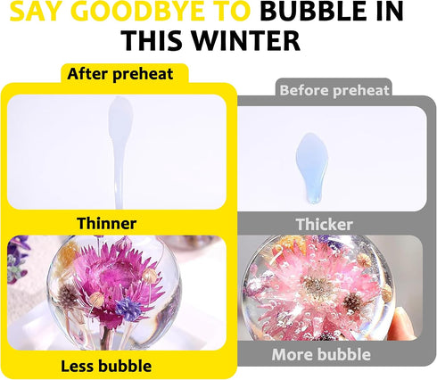 NISITEM Resin Bottle Warmer, Electric Epoxy Resin Heating Mat to Reduce Bubbles for Smooth Pouring