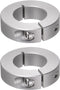 2pcs Shaft Collar, 25mm Bore Aluminum Alloy Set Screw Split Clamp-On Collars for Machine Tools