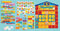 Scholastic All-in-One Schoolhouse Calendar Bulletin Board SC939405, Multiple Colors by Scholastic