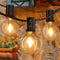 Ollny 25FT Outdoor String Lights - Waterproof Connectable Shatterproof Lights with 13 Edison + 1 Spare LED Bulbs