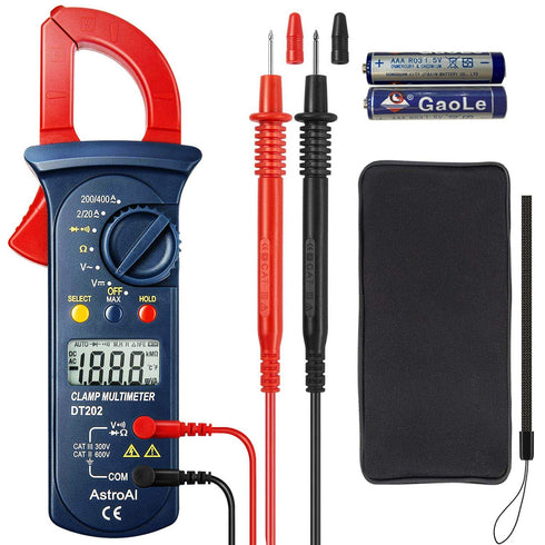 AstroAI Digital Clamp Meter, 2000 Counts, Multimeter Amp Meter with Auto Ranging