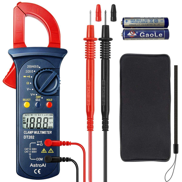 AstroAI Digital Clamp Meter, 2000 Counts, Multimeter Amp Meter with Auto Ranging