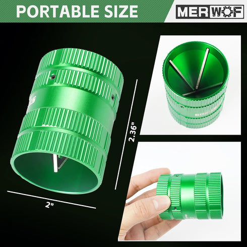 Metal Pipe Reamer for Copper PVC Pipe, Deburring Tool for Plumbing, 1/4 to 1-5/8 Tubing Cleaner