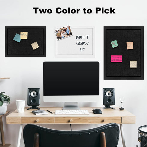 TORASO Cork Board Bulletin Board, 11“x14.5” - 2p with Pins, Eye Bolts, Gaskets, Screws for Office Home