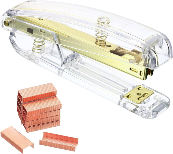 PATIKIL Acrylic Stapler Set - Portable Stylish Manual Desktop Stapler with 2000 Pcs 24/6 Staples for Office