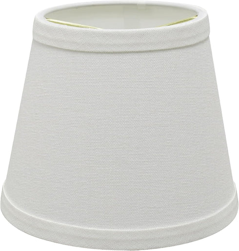 Aspen Creative 32862-2A 4" 6" 5" Small Hardback Empire Shape Chandelier Clip-On Lamp Shade, White, Top x Bottom x Slant
