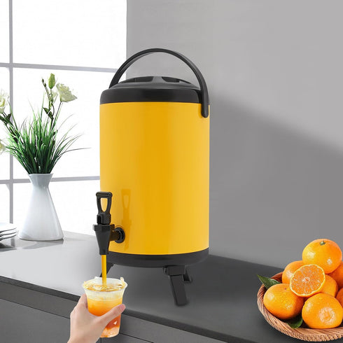 Oiveinya 10L Commercial Insulated Beverage Cooler, Dispenser with Stainless Steel Interior and Faucet Portable
