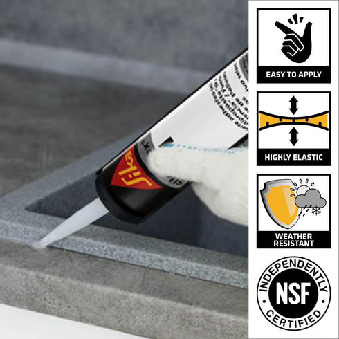 SIKA Sikaflex-221 Multi-Purpose Polyurethane Sealant/Adhesive, 10.1 fl oz, White