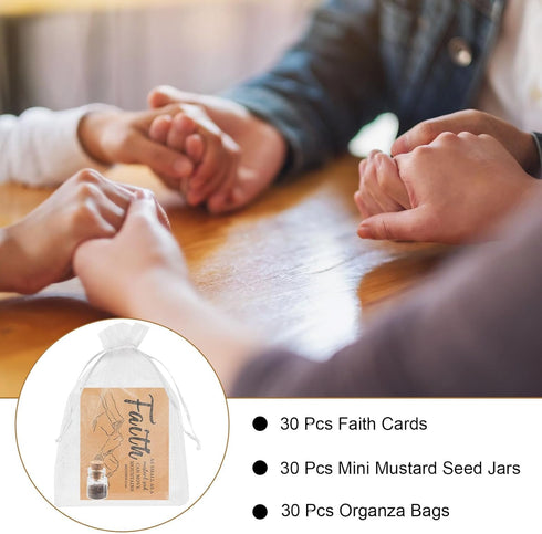 Acewen 36 Sets Set Mustard Seed Faith Bottle Mustard Seed Gift Bulk Have a Little Faith Card Christian Gifts Christian
