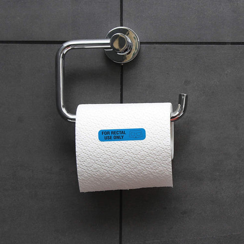 Blue Stickers for Rectal Use Only - 500 Small Permanent Adhesive Labels, 0.375" x 1.5"