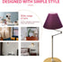 Purple Fabric Lamp Shade Cover for Table and Bedside Lamps Simple Elegant Cloth Replacement for Floor and Desk Lighting