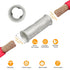 8 Gauge Butt Splice Connectors, 30 PCS Non-Insulated Crimp Wire Butt Connectors with 3:1 Heat Shrink Tube