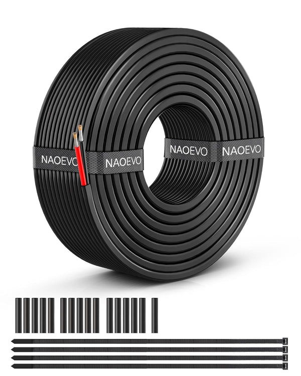 NAOEVO 14 Gauge Wire 2 Conductor Electrical Wire, 14 AWG Stranded PVC