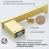 RANDOM Brushed Gold Toilet Paper Holder, Modern SUS 304 Stainless Steel Bathroom Tissue Roll Holder