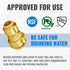 SUNGATOR 3/4-Inch by 1/2-Inch Reducing Coupling, Push Fit Straight Coupling, No Lead Brass Pipe Fittings (2-Pack)