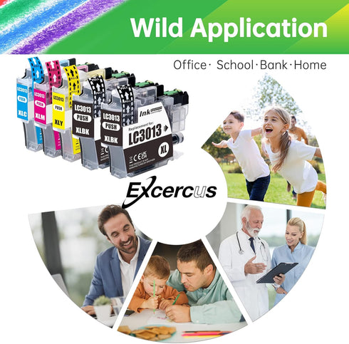 Brother LC3013 LC3011 High Yield Ink Cartridge Replacement 5 Pack (2 Black, 1 Cyan, 1 Magenta, 1 Yellow)