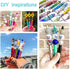 Beadthoven 20pcs Beadable Plastic Pen, Black Ink Ballpoint Pen Shaft for DIY Decorations, Office School Supplies (Black)