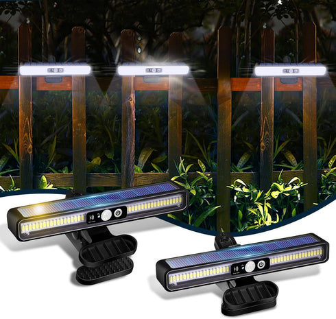 ICEKO KN Clip On Solar Motion Lights Outdoor Waterproof, Solar Fence Lights