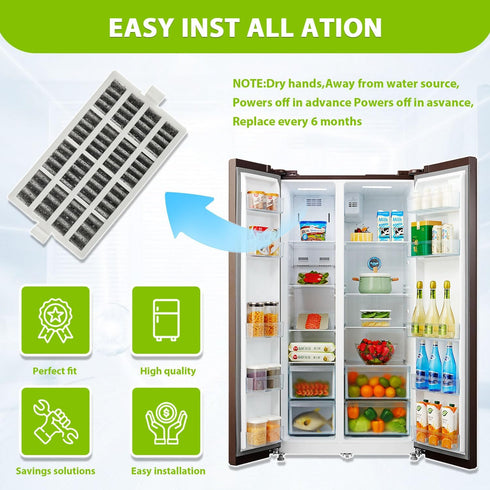 W10311524 AIR1 Refrigerator Air Filter Cartridge Replacement (Pack of 4pcs)