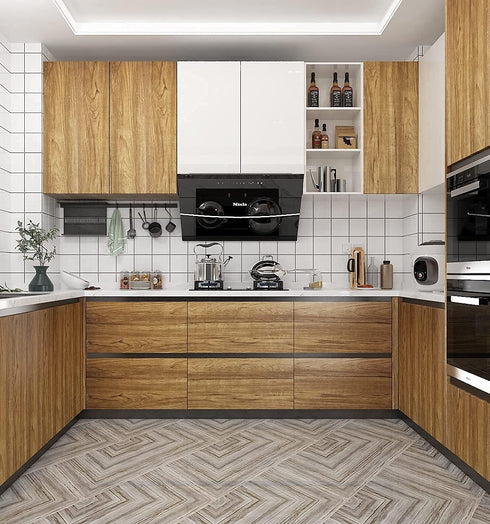 Wood Contact Paper Wood Wallpaper Wood Peel and Stick Wall Paper Waterproof Self Adhesive Wood Paper Countertop Desk Table Top Sticker Cover Wood Vinyl Wrap for Cabinets 15.8"x78.8" by AbaBoorty