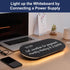 TSJ OFFICE Glass Desktop Whiteboard, 17 X 7 Inches Small Dry Erase Board with Warm Light, Desk Organizers for Office