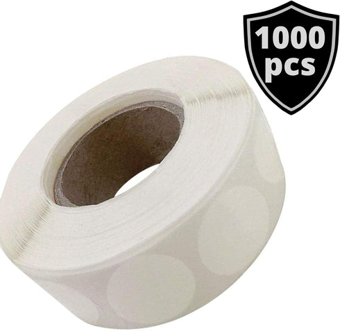 Performore Crystal Clear Transparent 1" Round Stickers, Self Adhesive Envelope Tab Sealer, 1000 Stickers Per Roll