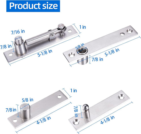 360 Heavy Duty Pivot Hinge for Wood Door - HBL' Stainless Steel Hidden Door Hinge for Secret Door, with Degree