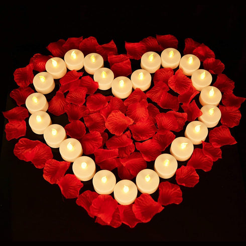 YIWER Battery Tea Lights Candles, LED Tea Lights Pack of 12 with 200 Hours Warm Yellow Light