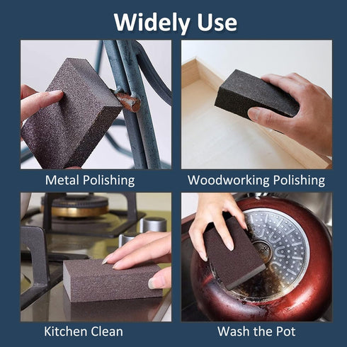 220 Grit Sanding Block - 12Pcs, Washable & Reusable Wet Dry Sanding Sponge Foam Sandpaper for Wood, Metal, Plastic