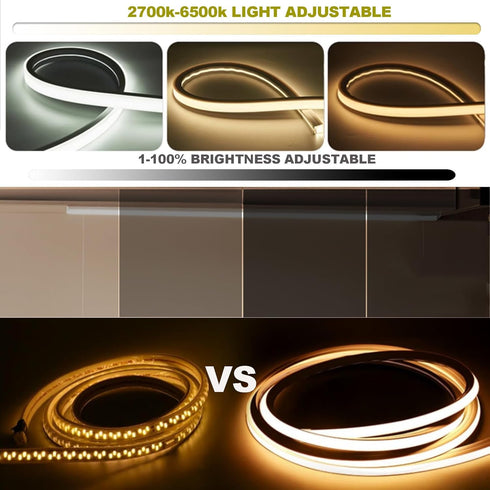 42inch 2700K-6500K, Dimmable Counter WiFi LED Under Cabinet Lighting Plug in, Radar Motion & Ambient Light Sensor