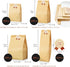 100pcs 120pcs SNAIL GARDEN Sourdough Bread Bags - with Four Sizes, Windowed, Kraft Paper with Label Seal Stickers