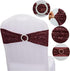 25 Dimatic PCS Stretch Sequin Chair Sashes Chair Stretchy Spandex Bands for Wedding Reception Events Banquets Chairs