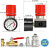 MEANLIN 1/4 Inch Air Compressor Regulator with Gauge, Inline 0-180 PSI for Air Compressor & Pneumatic Tools (Four-way