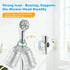2 Pack Hibbent Shower Head Holder - Strong Adhesive, Waterproof, Height Adjustable, Wall Mount, No Drilling, Chrome