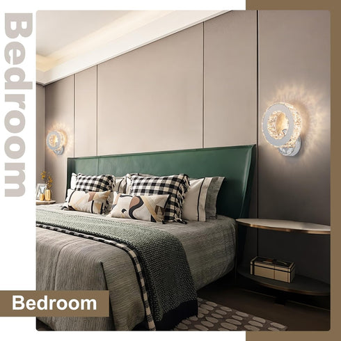 K9 Buccleuch LED Crystal Wall Sconce, Bright Adjustable Color Wall Sconce Light Fixture Stainless Steel White Crystal