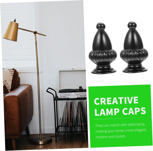 NUOBESTY 2pcs Decorative Lamp Finials - Harvard Horn Frame