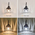 Modern Matte Black Wall Sconce with Glass Shade for Indoor Spaces