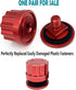 Red Welding Hood Pipeliner Helmet Fasteners, 1 Pair Aluminum Helmet Pipeliner Headgear Replacement Parts Accessories