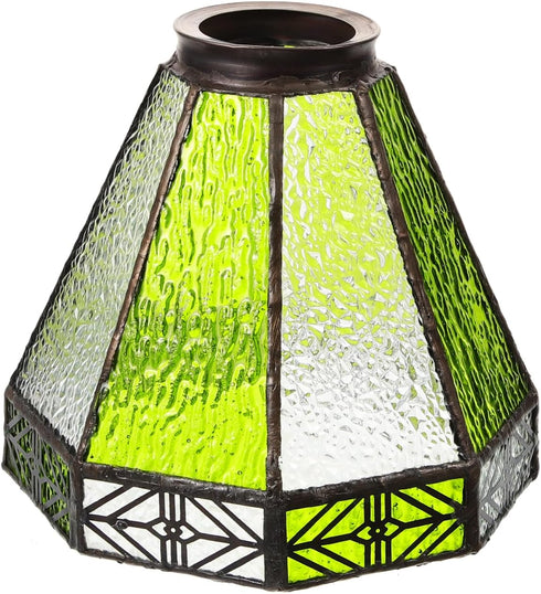 Angoily Vintage Green Glass Lampshade for Pendant Light - Mediterranean Style Replacement