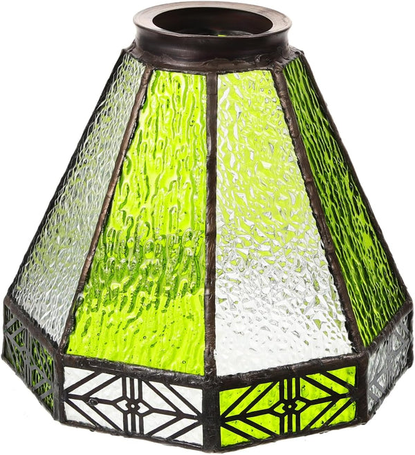 Angoily Vintage Green Glass Lampshade for Pendant Light - Mediterranean Style Replacement