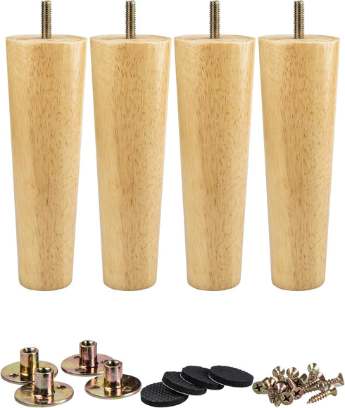 La Vane 7 inch / 18cm Solid Wood Furniture Legs - Tapered Replacement Feet